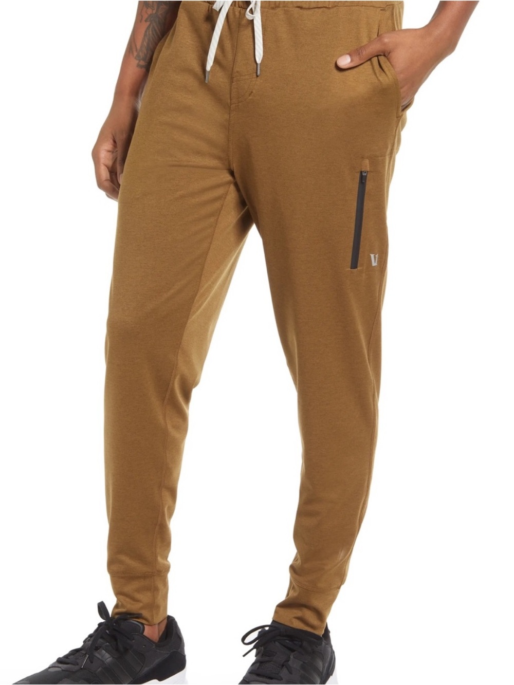 Vuori Mens Sunday Performance Jogger in Tobacco Heather Activewear Athleisure M